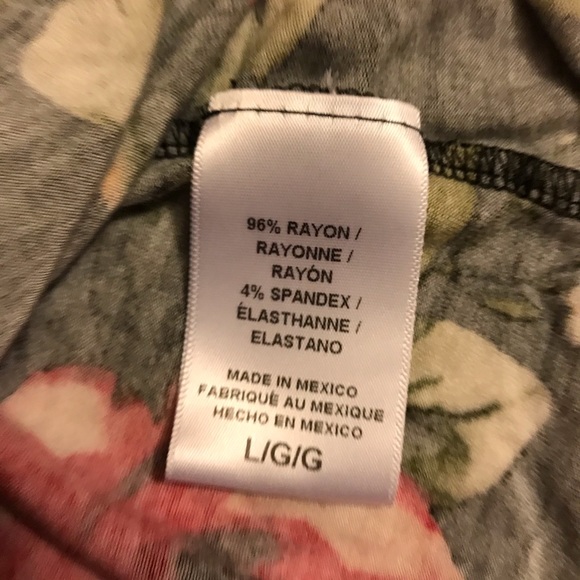 🌸5/$30🌸 Bobeau Floral Ruffle Tank Top, EUC, L - Picture 8 of 10